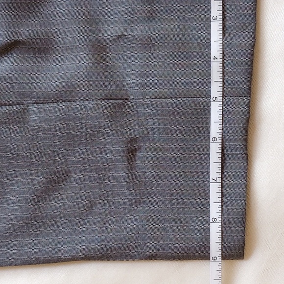 100% Wool Bowery Slim Straight Leg Pants 33R Gray Pinstripe 088009 - Picture 9 of 9
